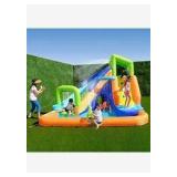 Inflatable Water Park with Splash, Slide, and Tunnel