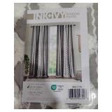 1pc 50\"x84\" Room Darkening Imani Lined Curtain Panel Gray - Ink+Ivy: Geometric Mid-Century Modern Drapes, OEKO-TEX Certified