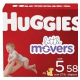 Huggies Little Movers Baby Disposable Diapers - Size 5 - 58ct