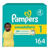 Pampers Swaddlers Sensitive Disposable Diapers - Size 1 - 164ct