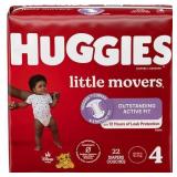 Huggies Little Movers Diapers - Size 4 - 22ct