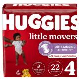 Huggies Little Movers Diapers - Size 4 - 22ct