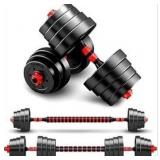 Adjustable-Dumbbells-Sets,Free Weights-Dumbbells Set of 2 Convertible To Barbell A Pair of Lightweight for Home Gym,Women and Men Equipment