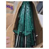 25 Pack Electric Fence Posts, 48 inch Step in Fence Post, Temporary Plastic Fence Posts for Farm Protection, Sturdy Fencing Post for Garden Yard