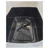 IRIS USA IRIS USA Open Top Cat Litter Tray with Scoop and Scatter Shield  Cat Litter Pan  Dark Gray