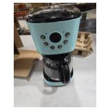Haden Coffee Machine  12 Cup Programmable Coffee Maker  Turquoise & Chrome