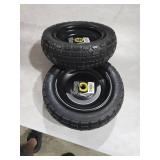 Gorilla Carts 2-Pack 10 Inch No-Flat Replacement Tires, 300 lb Capacity Each Solid Polyurethane, 2.16" Hub, 5/8" Bore Fits Lawn & Garden Utility Wagon, Hand Truck, Air Compressor, Pressure Washer