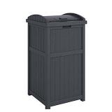 Suncast Trash Hideaway Refuse Container  Outdoor Resin Bin  Cyberspace
