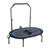 Stamina InTone Oval Fitness Rebounder Trampoline for Cardio with Handlebars
