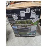 INTEX 28439EH PureSpa Greywood Deluxe Spa Set: Includes Energy Efficient Spa Cover - 140 Bubble Jets - Round Design - 4 Person Capacity - 77\" x 28\"