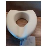 Guardian 5" Standard Raised Toilet Seat With Lock and No Arms, White
