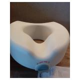 Guardian 5" Standard Raised Toilet Seat With Lock and No Arms, White