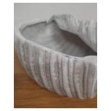 PACK OF 2 Medium Shell Ceramic Planter 6.7\"x8.7\" White - Threshold - Retail: $60