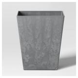Square Composite Indoor Outdoor Planter Pot 12\"x12\"x14\" Charcoal Gray - Threshold