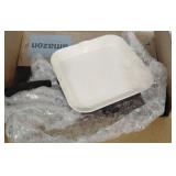 11 in Ceramic Square Grill Pan - Red - Retail: $55