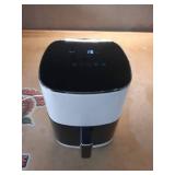 6QT Air Fryer with Window, Square Airfryer Oven 12-in-1 for Family, 400°F Rapid Air Crispy Technology, Roast Bake Dehydrate, Nonstick & Easy-Clean Basket,Off-White