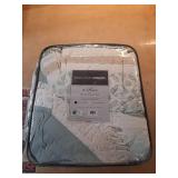 9pc Queen Stella Duvet Set - Blue: Madison Park, Cotton Percale, OEKO-TEX Certified, Vintage Style - Retail: $88