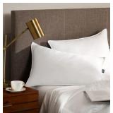 Serta Down Illusion Soft Hypoallergenic Soft/Medium Bed Pillows for Side, Stomach or Back Sleepers (2 Pack), King, White