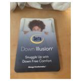 Serta Down Illusion Soft Hypoallergenic Soft/Medium Bed Pillows for Side, Stomach or Back Sleepers (2 Pack), King, White