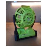 Job site Fan Battery Operated Fan, Neon Green (Tool Only) - Retail: $60