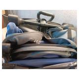 Stroller Wagon for 2 Kids,Foldable Wagon Stroller with Canopy, All-Terrain Parent Organizer, Adjustable Handle & Pull Bar Baby Wagon for Infants and Toddlers, Lavender Blue - Retail: $170