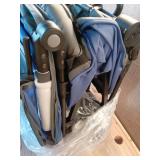 Stroller Wagon for 2 Kids,Foldable Wagon Stroller with Canopy, All-Terrain Parent Organizer, Adjustable Handle & Pull Bar Baby Wagon for Infants and Toddlers, Lavender Blue - Retail: $170