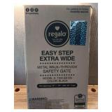 Regalo Extra Wide Easy Step Metal Walk Through Baby Gate - Black