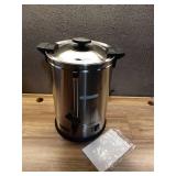 SYBO SR-CP-100B Commercial Grade Stainless Steel Percolate Coffee Maker Hot Water Urn for Catering, 100-Cup 16 L, Metallic - Retail: $120