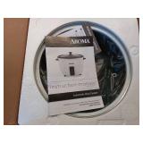 Aroma 32 Cup Dishwasher Safe Pot Style Cooker with Lid  3 Piece  White