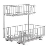 TRINITY - Sliding Undersink Organizer | Chrome - Chrome 2-pack  - Retail: $159
