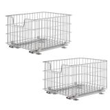 Trinity Tbfc-22072| Wire Basket W/ Slides | Chrome | 2-pack - Retail: $100