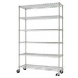 TRINITY 6-Tier Wire Shelving Rack  48 x18 x72 - Retail: $300