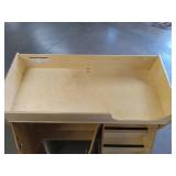 Wooden Baby Changing Table with Storage - appears to need some tightening up of pieces - Retail: $150