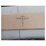 11ft Dark Blue Outdoor Market Patio Table Umbrella - Missing Lower Post - Retail: $89