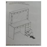 Modern White Dressing Table with Mirror - Sold As Is  - Retail: $149