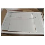 Modern White Dressing Table with Mirror - Sold As Is  - Retail: $149
