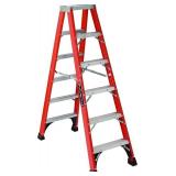Louisville FM1406HD 6ft Fiberglass Ladder - Retail: $175