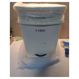 Slim Plastic Waste Basket with Press Top Lid