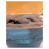 Slim Plastic Waste Basket with Press Top Lid