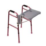 DMI Walker Tray  Rollator Tray  Mobility and Walker Accessory Tray Table Fits Most Standard Walkers  Folding with Two Cup Holders and Tool Free Assembly  16 x 11.8