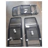 (PACK OF 3)Metal Mesh Outdoor Portable Patio Folding Chair Black - Room Essentials - Retail: $135