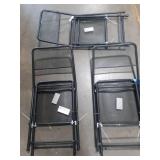 (PACK OF 3)Metal Mesh Outdoor Portable Patio Folding Chair Black - Room Essentials - Retail: $135