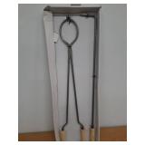 2pc Tongs and Fire Poker Tool Set Black - Threshold