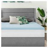Best Price Mattress Twin XL Mattress Topper - 1.5 Inch Gel Memory Foam Bed Topper with Cooling Mattress Pad, Twin Extra Long Size - Retail: $64