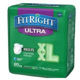 FitRight OptiFit Briefs  Ultra Absorbency Disposable Adult Briefs with Tabs  2XL  60 - 70   20 Count 3 pack - Retail: $60