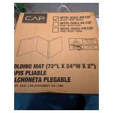 Portable Tri-Fold Exercise Mat- black color