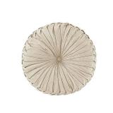 22\" Oversize Lorissa Poly Chenille Round Floor Pillow Ivory - Intelligent Design: Tufted, Indoor