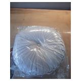 22\" Oversize Lorissa Poly Chenille Round Floor Pillow Ivory - Intelligent Design: Tufted, Indoor