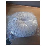 22\" Oversize Lorissa Poly Chenille Round Floor Pillow Ivory - Intelligent Design: Tufted, Indoor