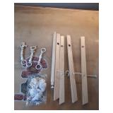 Wooden Baby Gym with 6 Gym Toys Foldable Baby Play Gym Frame Activity Center Hanging Bar Newborn Gift - Retail: $60